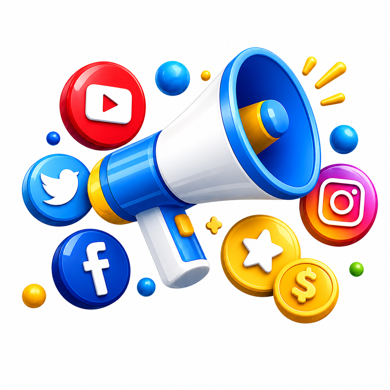 3d social media icon